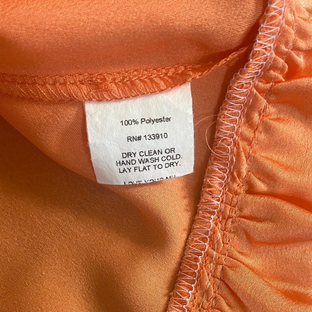 Show Me Your MuMu Peach Satin Tiered Ruffle Maxi Dress - Picture 10 of 16